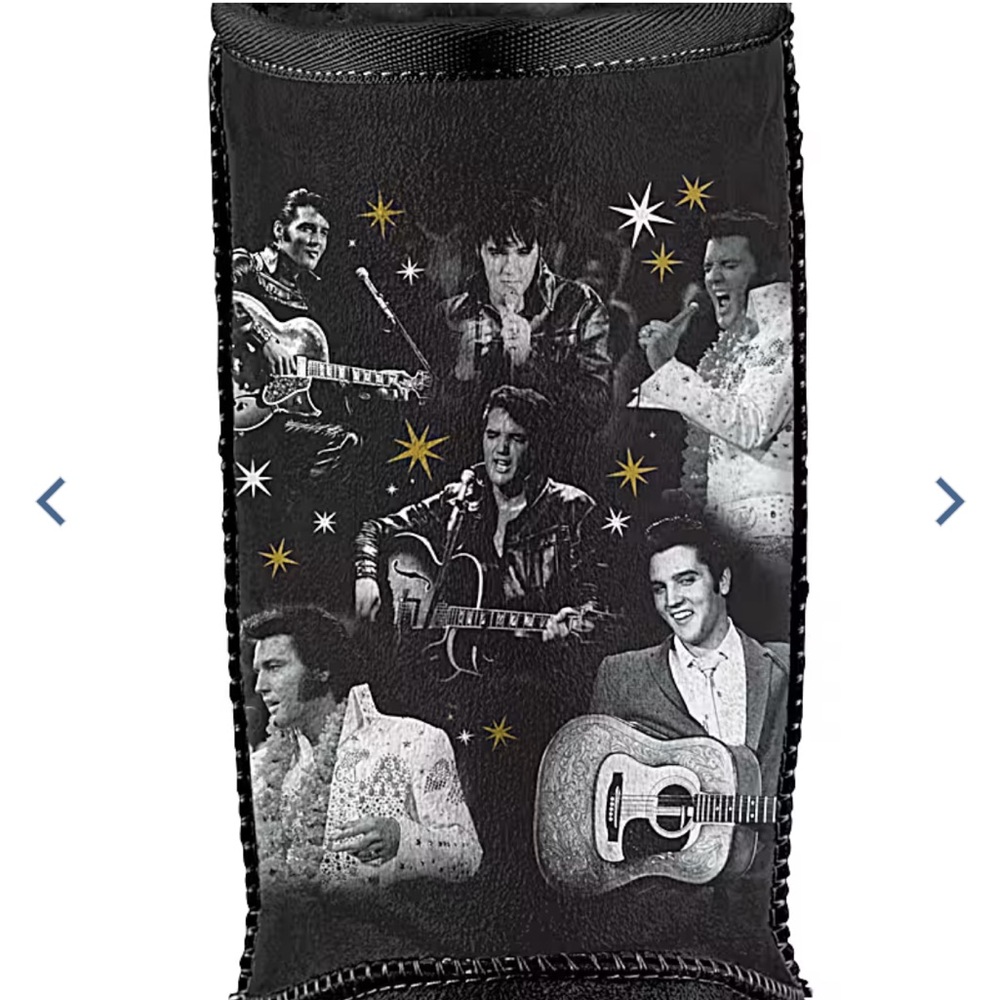 Bradford Exchange Women’s Elvis Presley Burning Love Black Boots US 8 NWOT - Picture 10 of 14